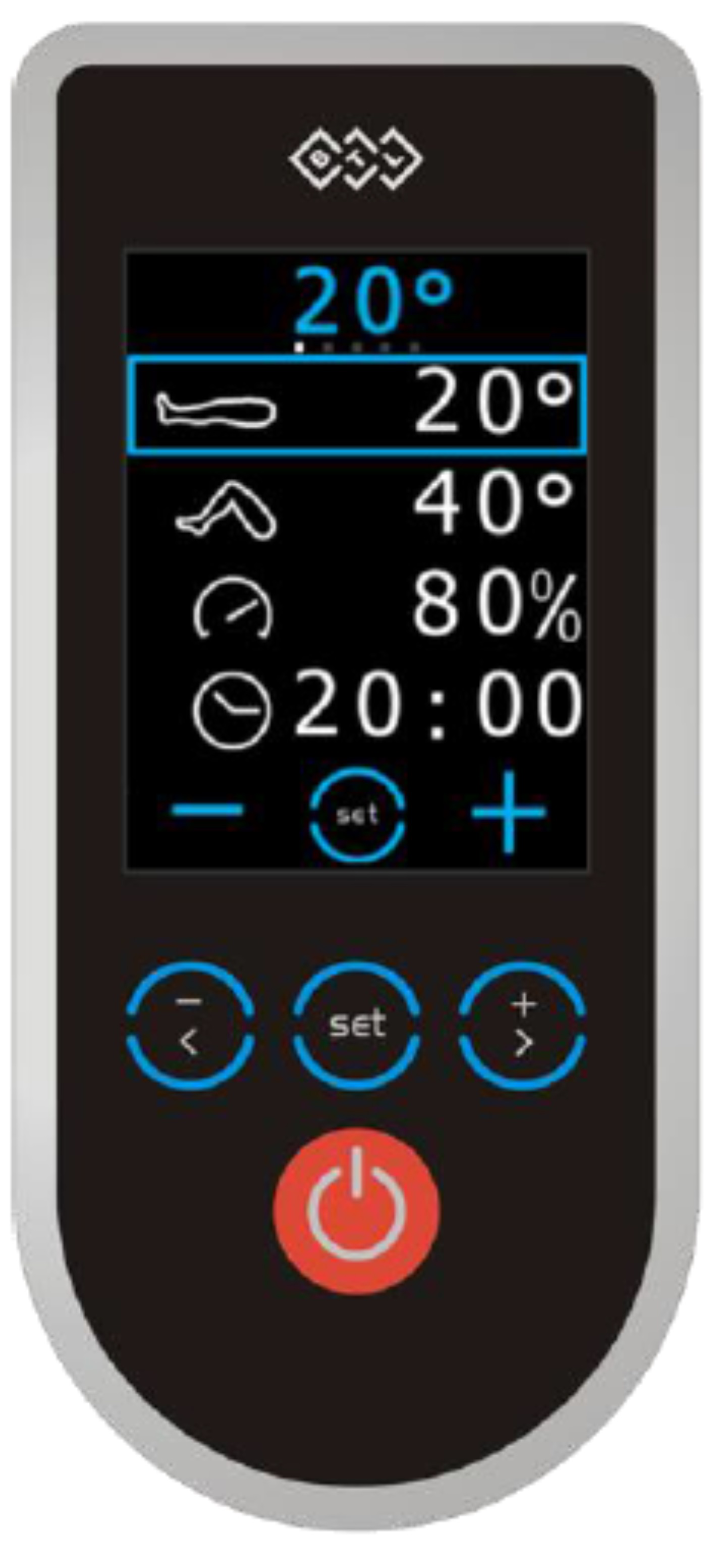 BTL Medical 物理治療,痛症管理,BTL-CPMotion™ 持續被動式運動治療儀 Remote control with touch screen